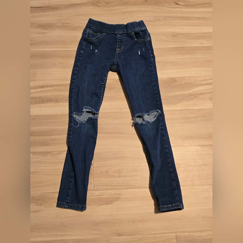 Cat & Jack Navy Distressed Skinny Jeans